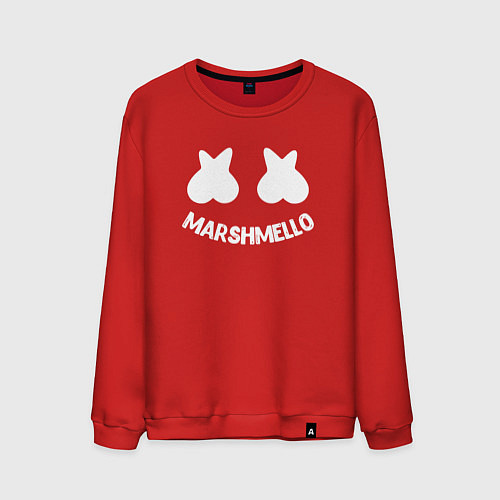 Мужской свитшот Marshmello / Красный – фото 1