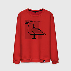 Свитшот хлопковый мужской Запускаем гуся, работяги, цвет: красный