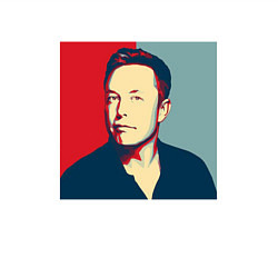 Свитшот хлопковый мужской Elon Musk: Portrait, цвет: белый — фото 2