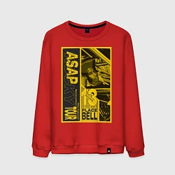 Свитшот хлопковый мужской ASAP Rocky: Place Bell, цвет: красный