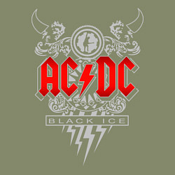 Свитшот хлопковый мужской AC/DC: Black Ice, цвет: авокадо — фото 2
