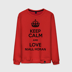 Свитшот хлопковый мужской Keep Calm & Love Niall Horan, цвет: красный