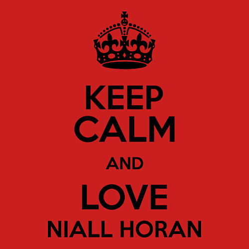 Мужской свитшот Keep Calm & Love Niall Horan / Красный – фото 3