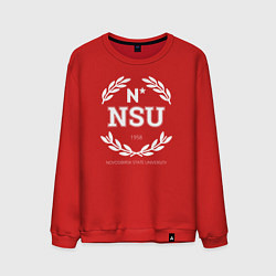 Свитшот хлопковый мужской NSU, цвет: красный