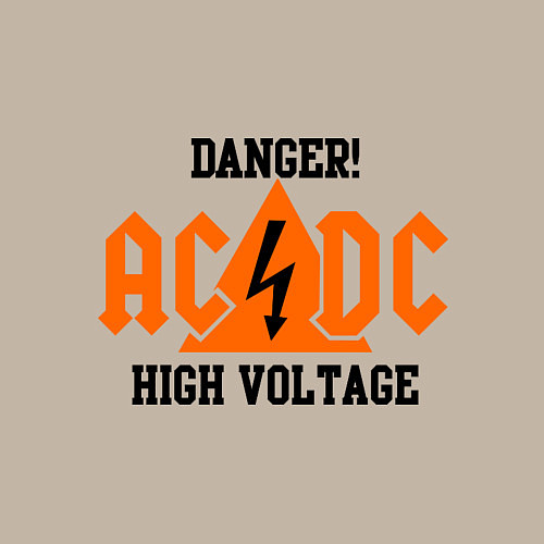 Мужской свитшот AC/DC: High Voltage / Миндальный – фото 3