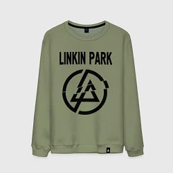 Свитшот хлопковый мужской Linkin Park, цвет: авокадо