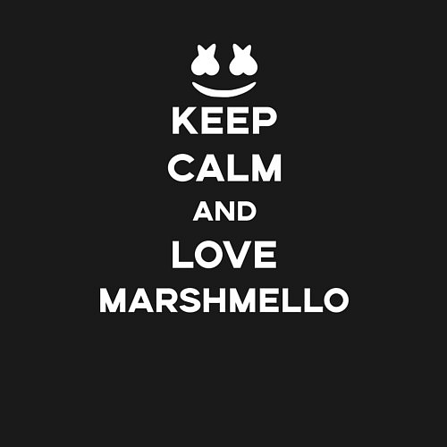 Мужской свитшот Keep Calm & Love Marshmello / Черный – фото 3