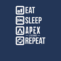 Свитшот хлопковый мужской Eat, Sleep, Apex, Repeat, цвет: тёмно-синий — фото 2