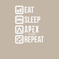 Свитшот хлопковый мужской Eat, Sleep, Apex, Repeat, цвет: миндальный — фото 2
