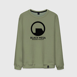 Свитшот хлопковый мужской Black Mesa: Research Facility, цвет: авокадо
