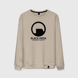 Свитшот хлопковый мужской Black Mesa: Research Facility, цвет: миндальный