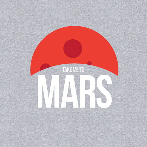 Мужской свитшот Take me to Mars / Меланж – фото 3