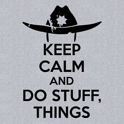 Свитшот хлопковый мужской Keep Calm & Do Stuff Things, цвет: меланж — фото 2