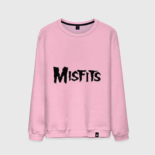 Мужской свитшот Misfits logo / Светло-розовый – фото 1