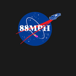 Свитшот хлопковый мужской NASA Delorean 88 mph, цвет: черный — фото 2