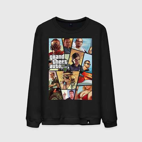 Мужской свитшот GTA 5: Stories / Черный – фото 1