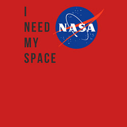 Свитшот хлопковый мужской Nasa i need my space, цвет: красный — фото 2