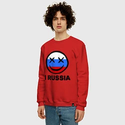 Свитшот хлопковый мужской I russia, цвет: красный — фото 2