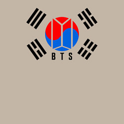 Свитшот хлопковый мужской BTS KOREA, цвет: миндальный — фото 2