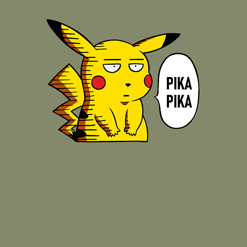 Мужской свитшот Pika Pika Okay / Авокадо – фото 3