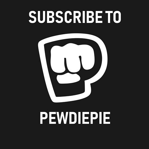 Мужской свитшот Subscribe to PewDiePie / Черный – фото 3