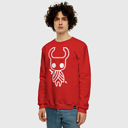 Свитшот хлопковый мужской Hollow Knight: Minimalism, цвет: красный — фото 2