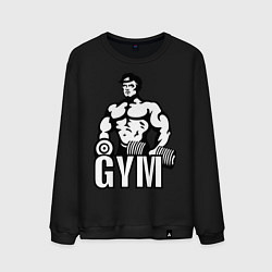 Свитшот хлопковый мужской Gym Men's цвета черный — фото 1