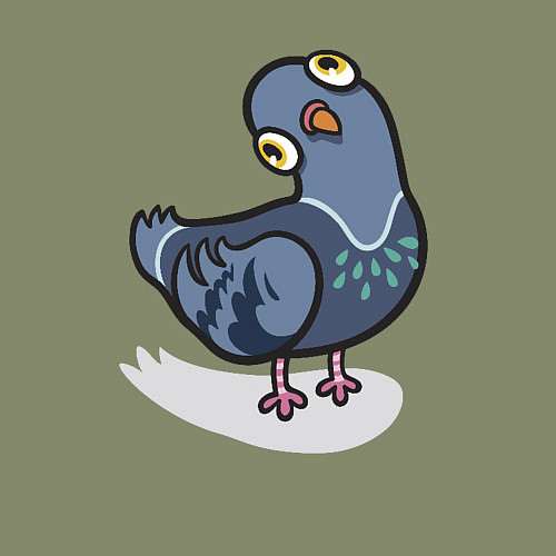 Мужской свитшот Удивленный голубь / Авокадо – фото 3