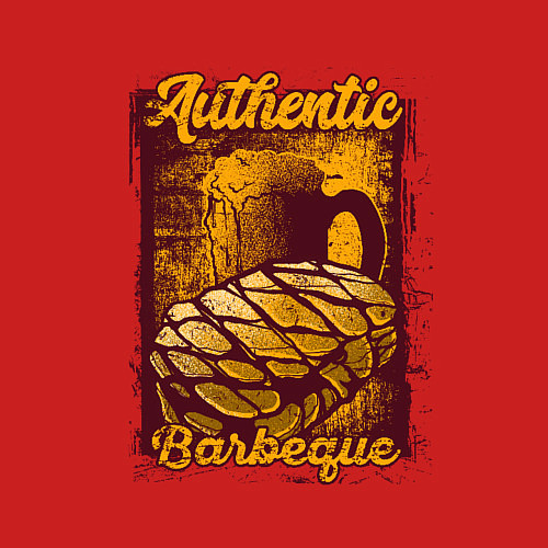 Мужской свитшот Authentic barbeque / Красный – фото 3