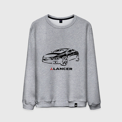 Мужской свитшот Mitsubishi lancer / Меланж – фото 1
