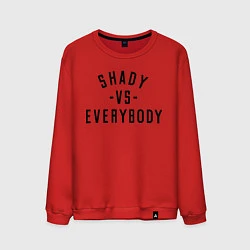 Свитшот хлопковый мужской Shady vs everybody, цвет: красный