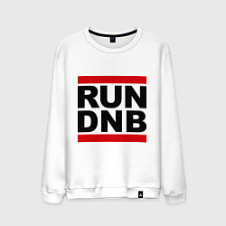 Свитшот хлопковый мужской RUN DNB, цвет: белый