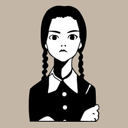 Свитшот хлопковый мужской Wednesday Addams, цвет: миндальный — фото 2