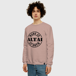 Свитшот хлопковый мужской Made in Altai, цвет: пыльно-розовый — фото 2