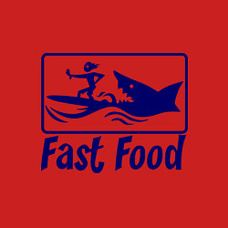 Свитшот хлопковый мужской Shark fast food, цвет: красный — фото 2
