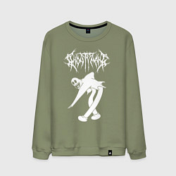 Свитшот хлопковый мужской GHOSTEMANE, цвет: авокадо