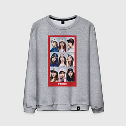 Свитшот хлопковый мужской TWICE, цвет: меланж