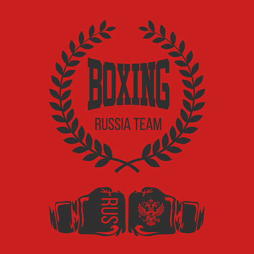 Мужской свитшот Boxing Russia national team of russia / Красный – фото 3