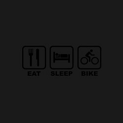 Свитшот хлопковый мужской Eat Sleep Bike (еда, сон, велосипед), цвет: черный — фото 2