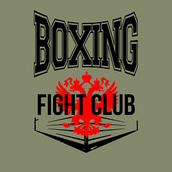 Свитшот хлопковый мужской Boxing fight club Russia, цвет: авокадо — фото 2