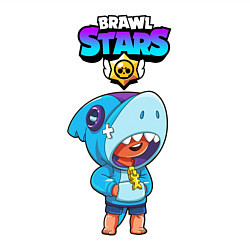 Свитшот хлопковый мужской BRAWL STARS LEON SHARK, цвет: белый — фото 2