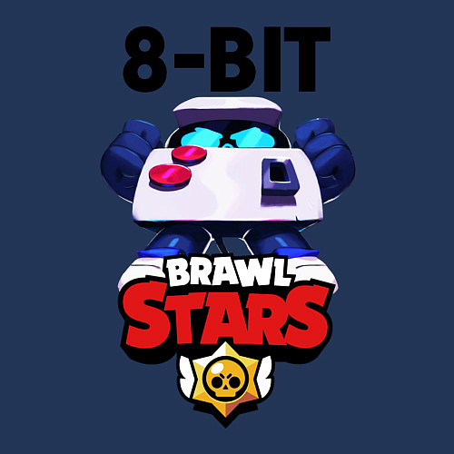 Мужской свитшот Brawl Stars 8-BIT / Тёмно-синий – фото 3