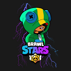 Свитшот хлопковый мужской Brawl Stars LEON, цвет: черный — фото 2