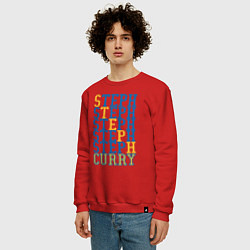 Свитшот хлопковый мужской Steph Curry, цвет: красный — фото 2