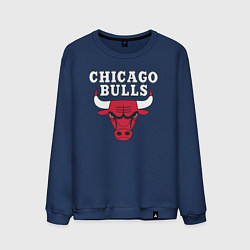 Свитшот хлопковый мужской CHICAGO BULLS, цвет: тёмно-синий