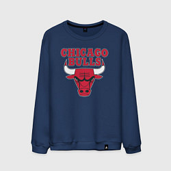 Свитшот хлопковый мужской CHICAGO BULLS, цвет: тёмно-синий
