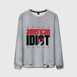 Свитшот хлопковый мужской American idiot, цвет: меланж