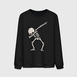 Свитшот хлопковый мужской DAB Skeleton, цвет: черный