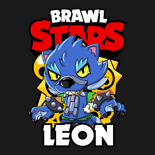 Мужской свитшот BRAWL STARS WEREWOLF LEON / Черный – фото 3