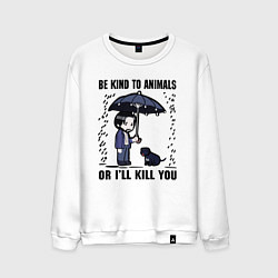 Мужской свитшот Be kind to animals or I'll kil